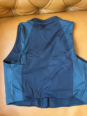Nike Skims Shine Color Block Zip Up Bra Nwt Dark Teal Medium (G23) thumbnail 2