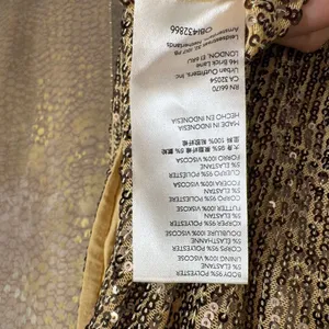 Free People Gold Sequin Lost In Your Light Tie Front Tank Top Small thumbnail 5