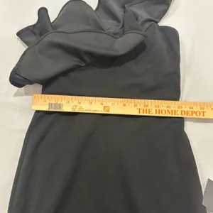 Lulus Ruffle Some Feathers Black One-Shoulder Mermaid Maxi Dress Size S thumbnail 10