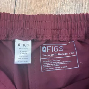 FIGS Scrub Pants Womens XS Burgundy Straight Leg Medical Hospital Nurse TW2000R thumbnail 3