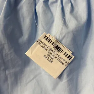 Women’s NWT Anna Rose Boutique Blouse Tassels Baby Blue Small thumbnail 4