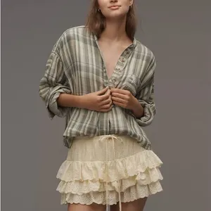 Pilcro Long-Sleeve Buttondown Swing Top thumbnail 5