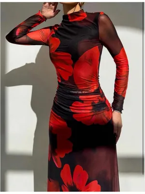 NEW Verdusa Floral Formal Slimming Wedding Guest Long Sleeve Maxi Dress L thumbnail 7