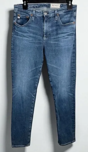AG Adriano Goldschmied Women's Prima Ankle Cigarette Leg Jeans Size 29 Medium Wash Blue Denim thumbnail 1