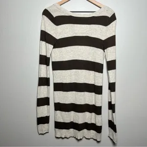 VTG Y2K‎ 2000s Abercrombie & Fitch Women Sweater Striped V-Neck Rabbit Hair thumbnail 7