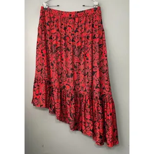 Cato Skirt Size Large Red Black Asymmetrical Whimsigoth Witchy Vamp Romantic thumbnail 4