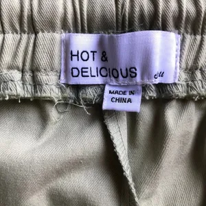 Hot & Delicious Colorblock Cargo Jogger Pants Mint Green Cream Multi Pocket SM thumbnail 10