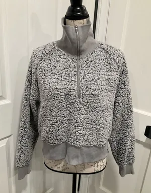 Pink By Victorias Secret‎ Half Zip Sherpa Jacket thumbnail 1