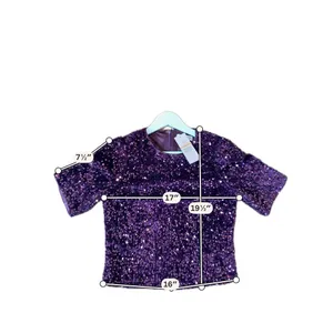 Nanette Lepore NWT purple sequin top size small thumbnail 8