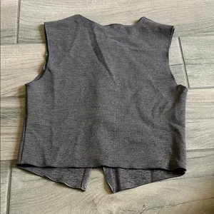 Zara Charcoal Vest with Gold Buttons thumbnail 4