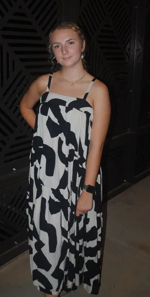 Abstract Pattern Tiered Midi Dress thumbnail 1