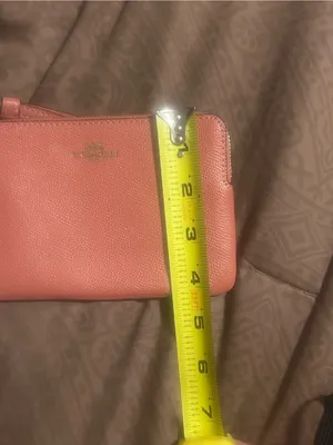 Coach  Pebbled Leather Wristlet with Gold Logo thumbnail 10