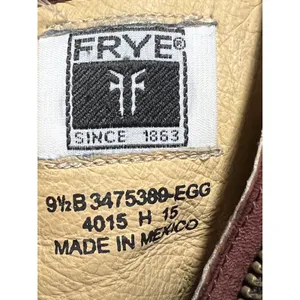 FRYE Jenny Shield Short Leather Heeled Moto Boots 9.5 Red FLAW thumbnail 10