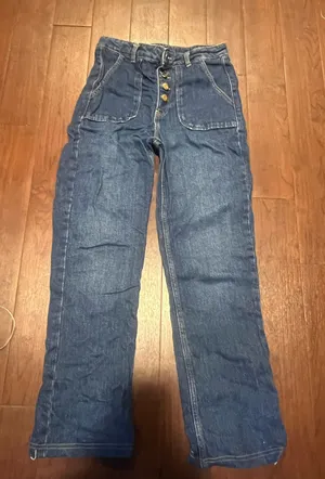 Blue ZARA Straight Jeans thumbnail 1