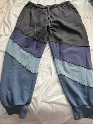 Free People Movement All or Nothing Jogger Pants - Charcoal & Blue Colorblock M thumbnail 2