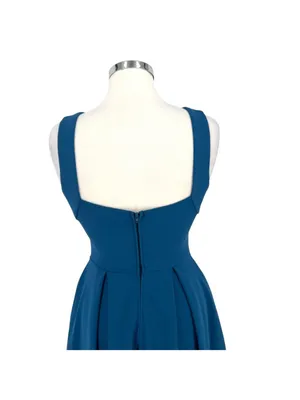 B. Darlin Teal Fit and Flare Preppy Sleeveless Mini Dress Peacock Blue Size 6 thumbnail 7