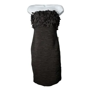 Vintage Forever 21 Black‎ Dress NWT Strapless Flower Y2K 90s Coquette Medium thumbnail 4