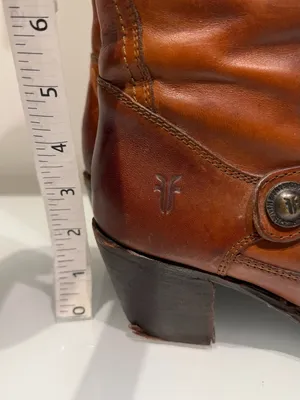 Frye Heeled Tall Brown Boots Size 7.5 thumbnail 9