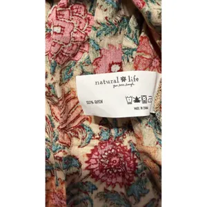 Natural Life Women XL Floral Boho Peasant Blouse V-Neck Long Sleeve Rayon Top thumbnail 7