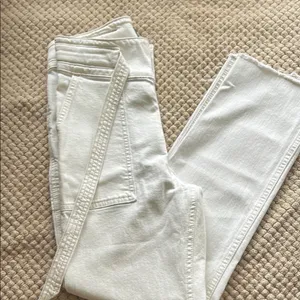 Abercrombie & Fitch Cream Ultra-High Rise Jeans thumbnail 5