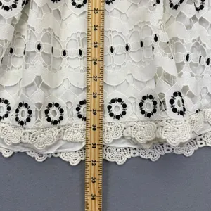 Lovers + Friends White Black Eyelet Lace Fit & Flare Mini Dress XS RN132829 thumbnail 5