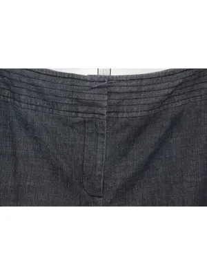 Fashion Bug Womens Gray Chambray Look Straight Leg Trousers Plus Size 18 thumbnail 4