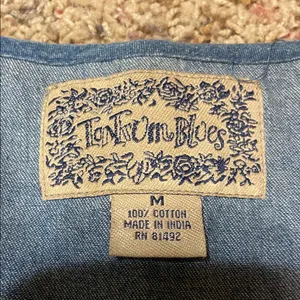 Stylish Blue Denim Vest Size M thumbnail 3