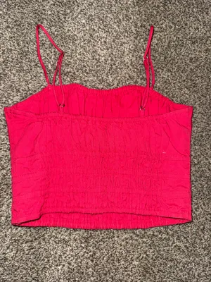 Abercrombie & Fitch for The Trevor Project Hot Pink Smocked Crop Tank Top thumbnail 2