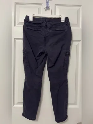 a.n.a Black Skinny Cargo Jeans with Zipper Pockets thumbnail 5