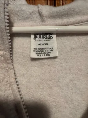 Victoria’s Secret PINK Gray Marl Zip Hoodie – Size Medium, Like New thumbnail 3