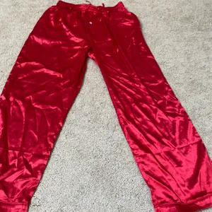 SXY Women's Solid Color Red Drawstring Waist Straight Leg Pants Size XL thumbnail 6