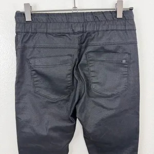 Flog Shely Pants Womens 25 Black Grid Drawstring Waist Pockets Made in Israel thumbnail 6