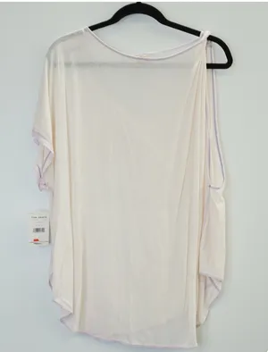We The Free People Womens Top Pluto One-Shoulder Tee T-Shirt Lavender M thumbnail 3