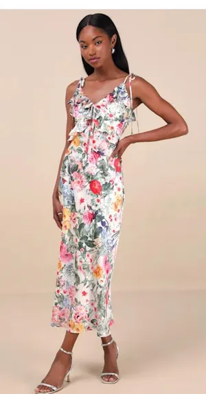 Lulus Dress Maxi Floral thumbnail 1