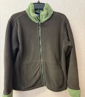 Patagonia Synchilla Women Size Large Green Fleece‎ Lined Full Zip Jacket. thumbnail 1