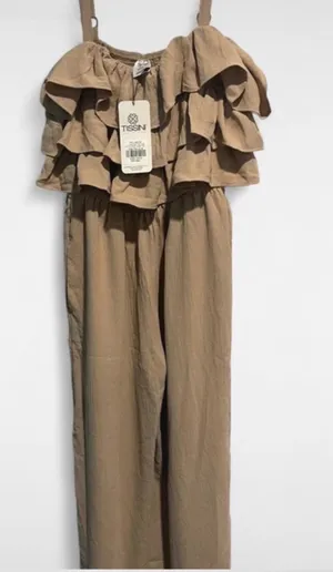 Colombian Jumpsuit Beige Fatima Size M #jumpsuit thumbnail 1