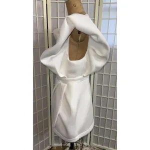Bibi Bridal Shower White Dress Puff Icon Bride‎ Bachelorette Reception Dress XL thumbnail 4