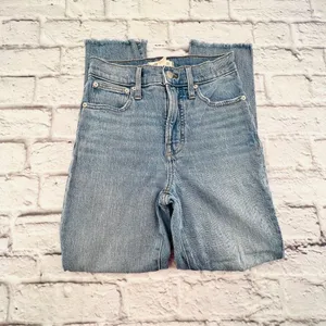 Madewell Jeans Women's Size 24 Light Wash High Rise Raw Hem The Perfect Vintage thumbnail 2