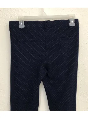 Betabrand Navy Blue Printed Dress Pants Yoga Pants Medium Long work trousers thumbnail 4