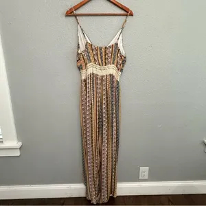 Vine and‎ Valley Jumpsuit Size Large Multicolor Surplice Neck thumbnail 4