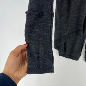 WeThe Free Raw Edge Split Back‎ Long Sleeve Burnout Knit Turtleneck Top thumbnail 5