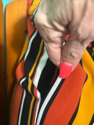Adrienne Vittadini Black, Mustard & Rust Striped Wide-Leg Pants thumbnail 7