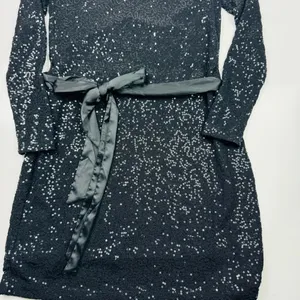 Express Long Sleeve‎ Sequin Mini Dress with Removable Satin Sash Size XS thumbnail 5