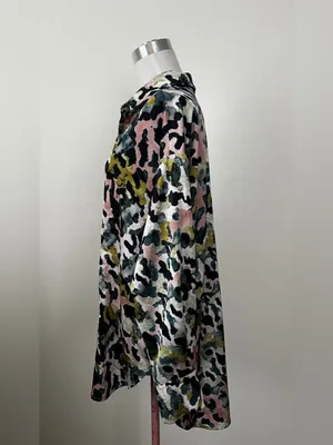 entro Leopard-Style Print Blouse in Black, Pink, Green thumbnail 2