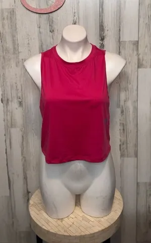 Fabletics Pink Cropped Athletic Tank Top Size Small Sleeveless Activewear thumbnail 1