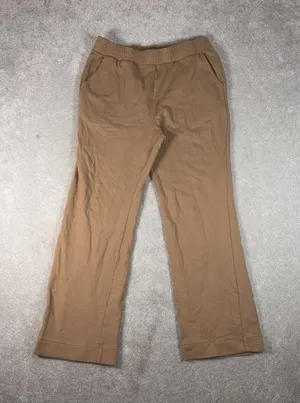 womens nuuds wide‎ leg sweatpants brown xl thumbnail 1