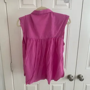 Mango Pink Sleeveless Button-Up Blouse thumbnail 4