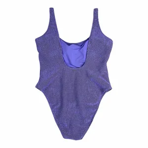 Aerie Lurex Crinkle Babewatch One Piece Swimsuit Purple Size XL thumbnail 4