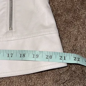 Guess Womens Asymmetric Full Zip Faux Leather Moto Jacket Stone Gray Size XL NWT thumbnail 10