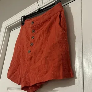 Free People High Waist Orange Rust Button shorts small thumbnail 2